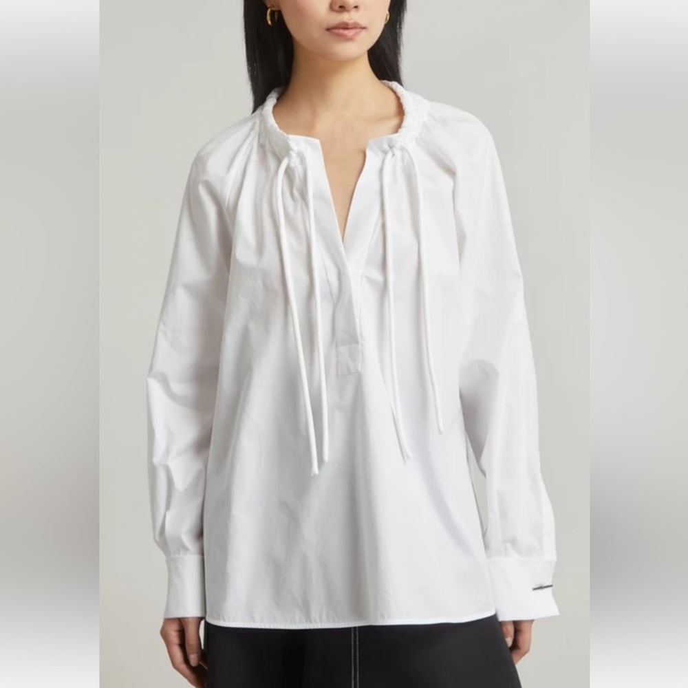 Laurence bras white cotton relaxed blouse 36 brand new
